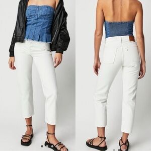Levi's White wedgie Straight Leg Jeans
